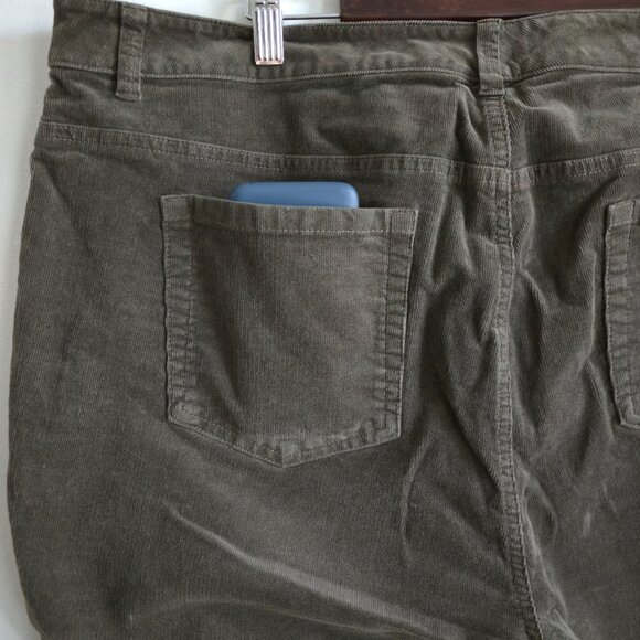 Charter Club Green-Grey Corduroy Jean-Cut Pants | Macy’s Exclusive | 22W - Picture 5 of 9